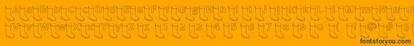 Шрифт Oldboothollow – чёрные шрифты на оранжевом фоне