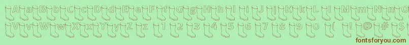 Oldboothollow Font – Brown Fonts on Green Background