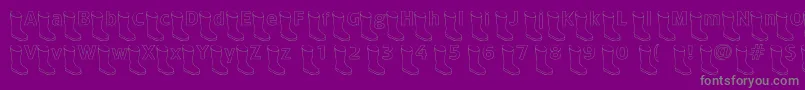 Oldboothollow Font – Gray Fonts on Purple Background