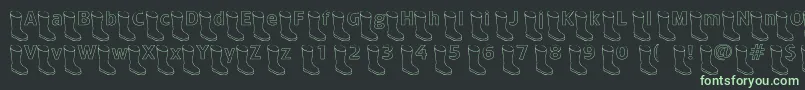 Oldboothollow Font – Green Fonts on Black Background