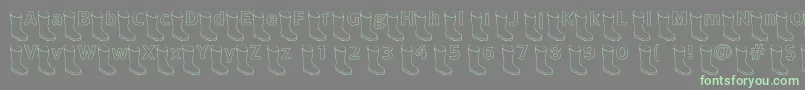 Oldboothollow-Schriftart – Grüne Schriften auf grauem Hintergrund