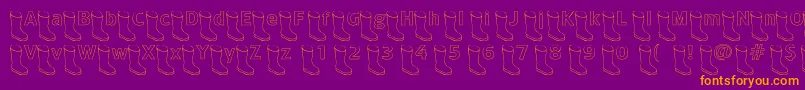 Oldboothollow Font – Orange Fonts on Purple Background