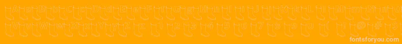 Шрифт Oldboothollow – розовые шрифты на оранжевом фоне