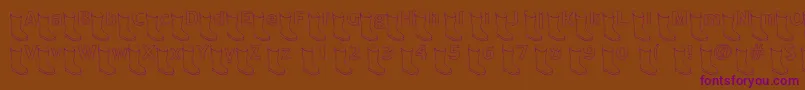 Шрифт Oldboothollow – фиолетовые шрифты на коричневом фоне