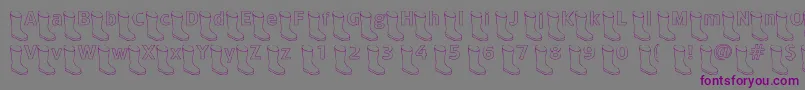 Шрифт Oldboothollow – фиолетовые шрифты на сером фоне