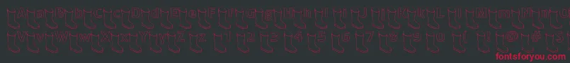 Oldboothollow Font – Red Fonts on Black Background