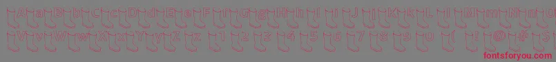Oldboothollow Font – Red Fonts on Gray Background