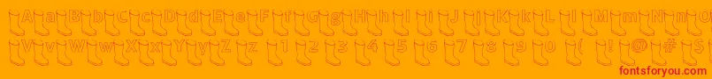 Oldboothollow Font – Red Fonts on Orange Background
