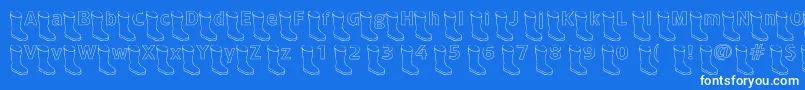 Oldboothollow-fontti – valkoiset fontit sinisellä taustalla