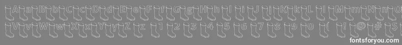 フォントOldboothollow – 灰色の背景に白い文字