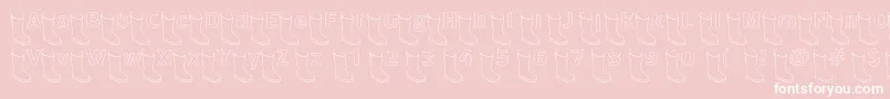 フォントOldboothollow – ピンクの背景に白い文字