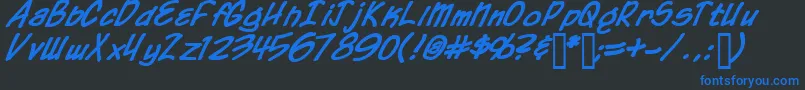 ChroniclesOfAHeroBold Font – Blue Fonts on Black Background