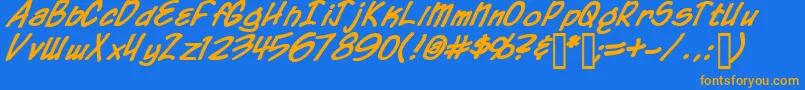 ChroniclesOfAHeroBold Font – Orange Fonts on Blue Background