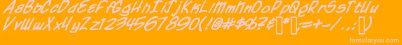 ChroniclesOfAHeroBold Font – Pink Fonts on Orange Background