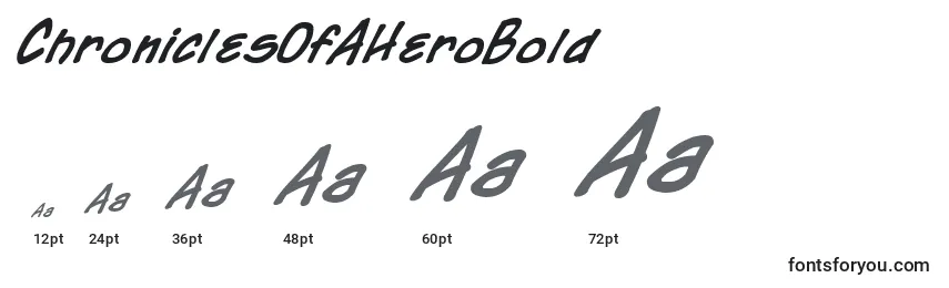 Размеры шрифта ChroniclesOfAHeroBold