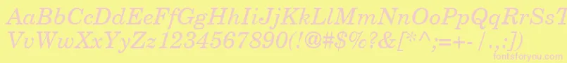 CenturySchoolbookItalic Font – Pink Fonts on Yellow Background