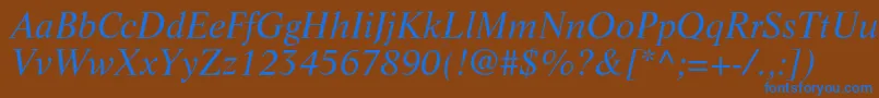 LifeltstdItalic Font – Blue Fonts on Brown Background
