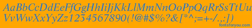 LifeltstdItalic Font – Blue Fonts on Orange Background