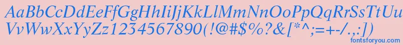 LifeltstdItalic Font – Blue Fonts on Pink Background