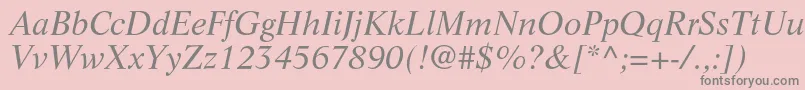 LifeltstdItalic Font – Gray Fonts on Pink Background