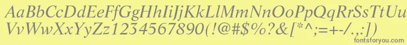 LifeltstdItalic Font – Gray Fonts on Yellow Background
