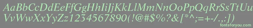 LifeltstdItalic Font – Green Fonts on Gray Background