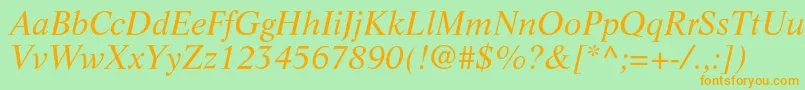 LifeltstdItalic Font – Orange Fonts on Green Background