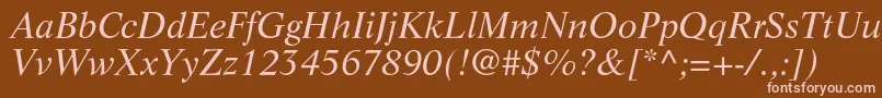 LifeltstdItalic Font – Pink Fonts on Brown Background