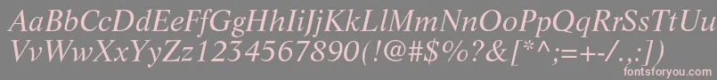 LifeltstdItalic Font – Pink Fonts on Gray Background