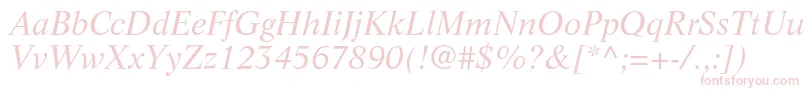 LifeltstdItalic Font – Pink Fonts on White Background