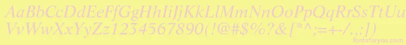 LifeltstdItalic Font – Pink Fonts on Yellow Background