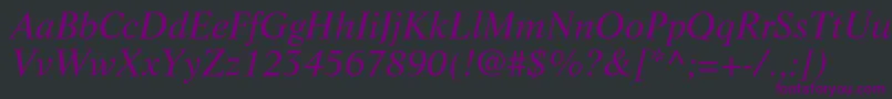 LifeltstdItalic Font – Purple Fonts on Black Background