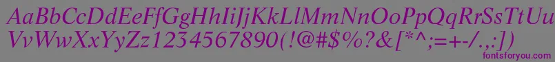 LifeltstdItalic Font – Purple Fonts on Gray Background