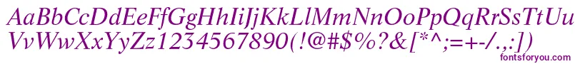 LifeltstdItalic Font – Purple Fonts on White Background