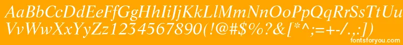 LifeltstdItalic Font – White Fonts on Orange Background