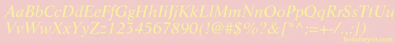 LifeltstdItalic Font – Yellow Fonts on Pink Background