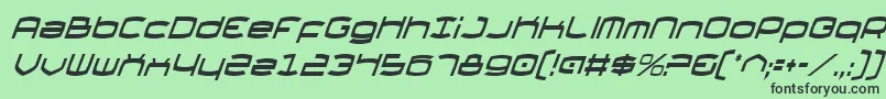 フォントThunderv2ci – 緑の背景に黒い文字