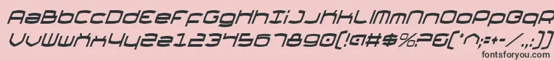 フォントThunderv2ci – ピンクの背景に黒い文字