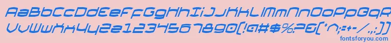 フォントThunderv2ci – ピンクの背景に青い文字