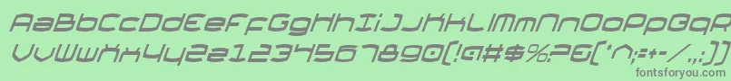 フォントThunderv2ci – 緑の背景に灰色の文字