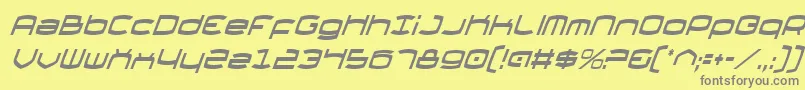 フォントThunderv2ci – 黄色の背景に灰色の文字