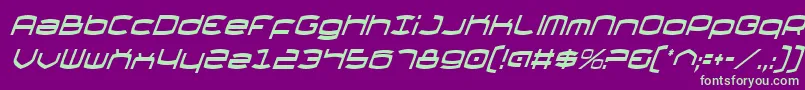 Thunderv2ci Font – Green Fonts on Purple Background