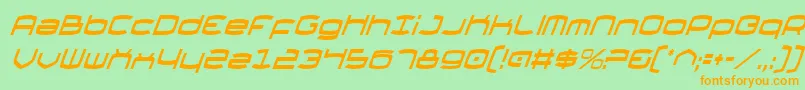 Thunderv2ci Font – Orange Fonts on Green Background