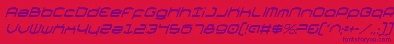 Thunderv2ci Font – Purple Fonts on Red Background