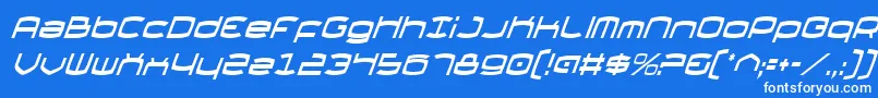 フォントThunderv2ci – 青い背景に白い文字