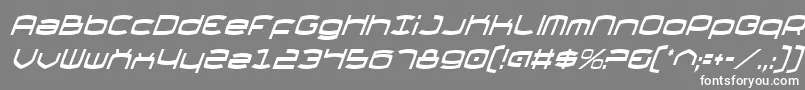 フォントThunderv2ci – 灰色の背景に白い文字