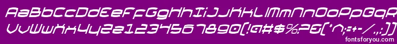 フォントThunderv2ci – 紫の背景に白い文字