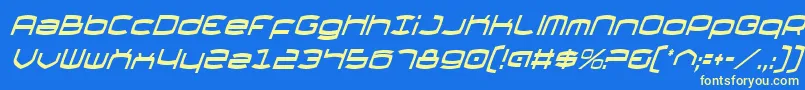Thunderv2ci Font – Yellow Fonts on Blue Background