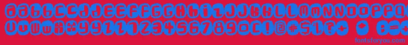 Roaringtwentiesone Font – Blue Fonts on Red Background