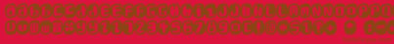 Roaringtwentiesone Font – Brown Fonts on Red Background